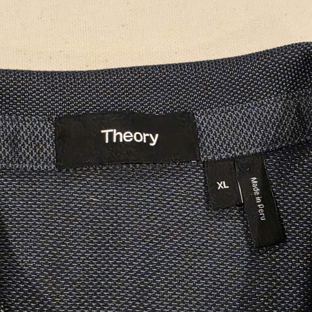 Theory Men's Charcoal Polo Shirt XL - Picture 3 of 5